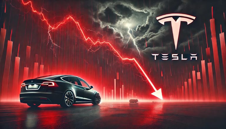 tesla pokles propad akcie dalle