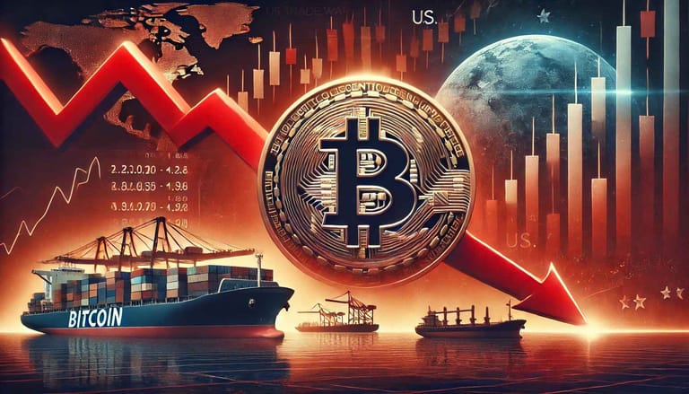 bitcoin, obchodní válka, propad