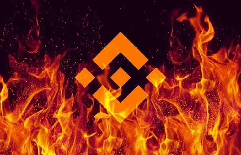 Binance burn trouble problém hoří