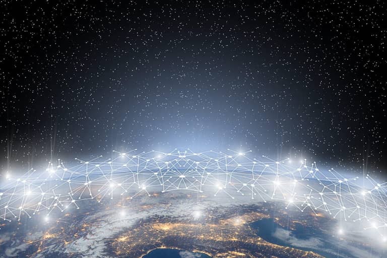 blockchain, globe, země