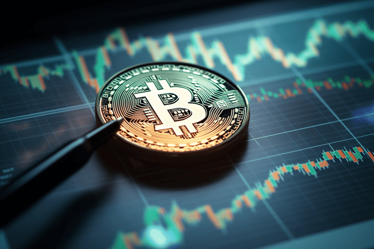 bitcoin graf tužka propiska analýza kurz ark invest