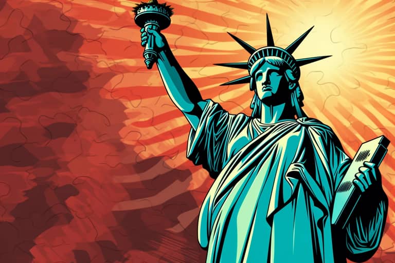 Socha svobody USA problém Amerika morgan stanley akcie