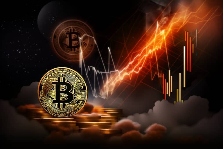 bitcoin graf obchodování trading