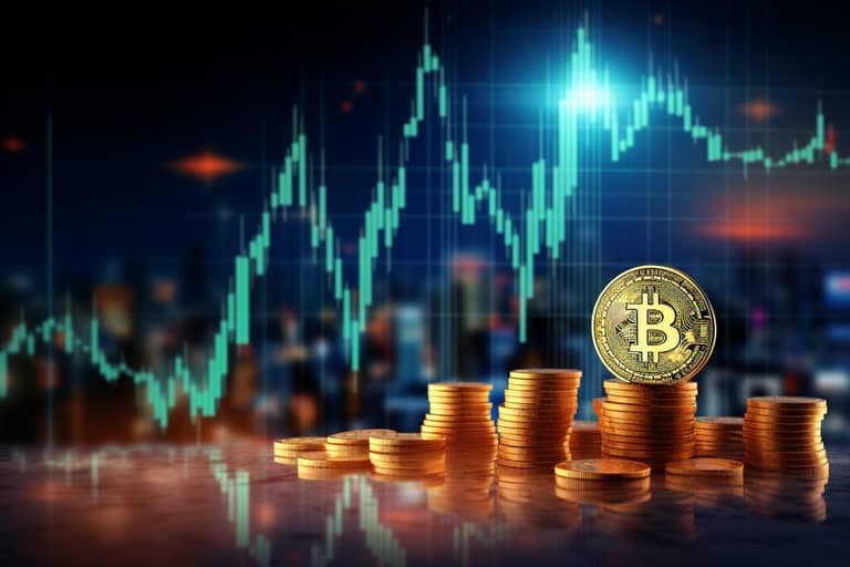 bitcoin graf obchodování trading