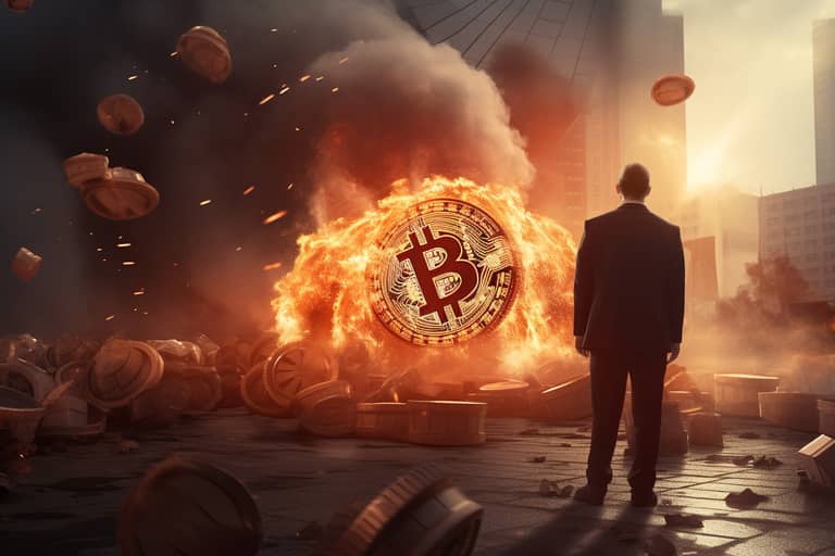 bitcoin problém oheň katastrofa zamítnutí propad pokles etf sec