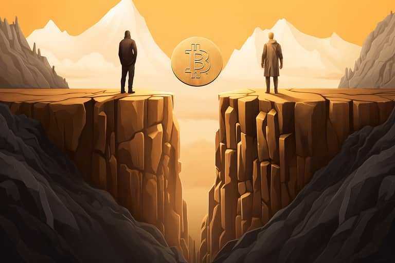 bitcoin gap propast rozdíl cena kurz graf