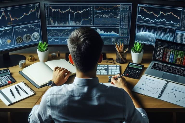 trading obchodování graf generated by AI dall-e midjourney