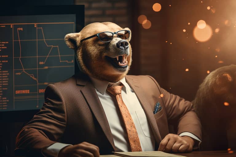 medvěd bear market rally pokles cena změna graf