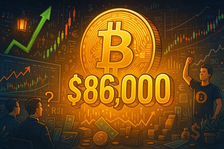 bitcoin, 86K, růst