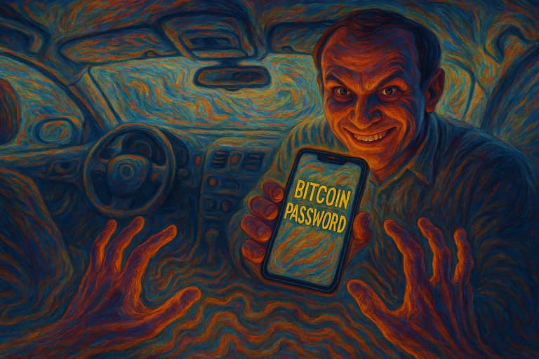 uber, bitcoin, kradež