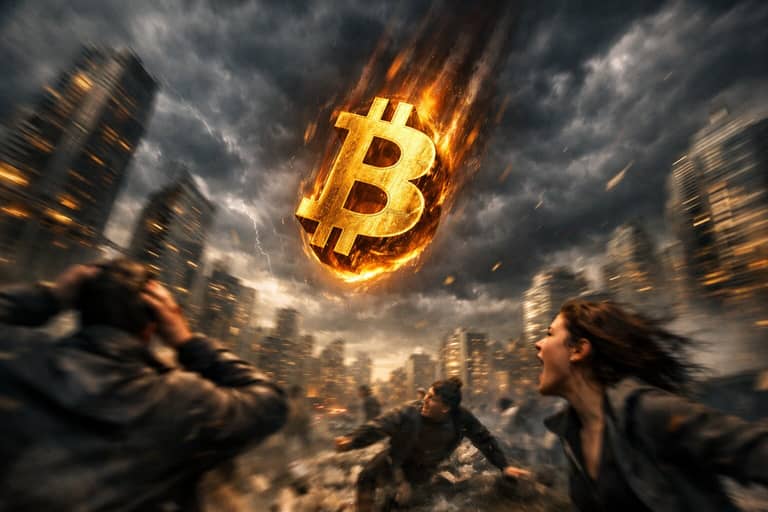 bitcoin pokles pád dalle
