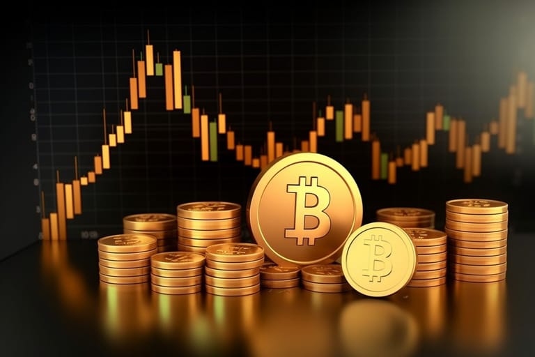 bitcoin graf kurz cena mince token zlato analýza tesla