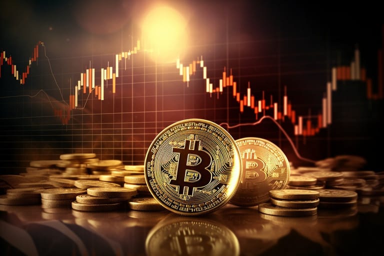 bitcoin graf obchodování trading