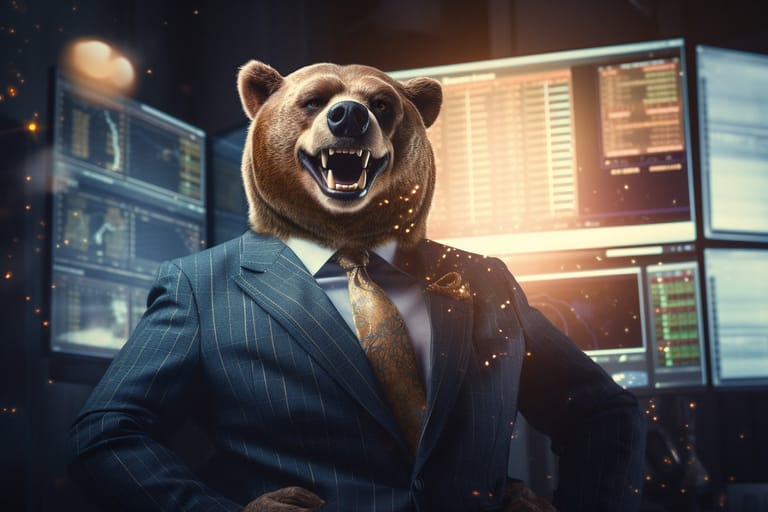 medvěd bear market rally pokles cena změna graf
