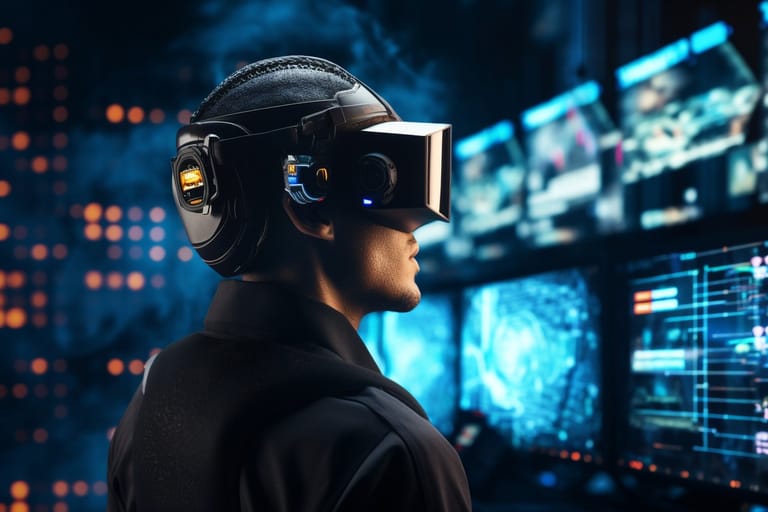 trading graf budoucnost analýza virtuální realita brýle obchodník