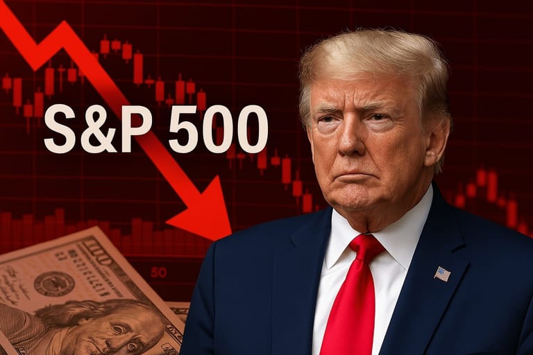 Donald Trump pád krize sp500 dalle