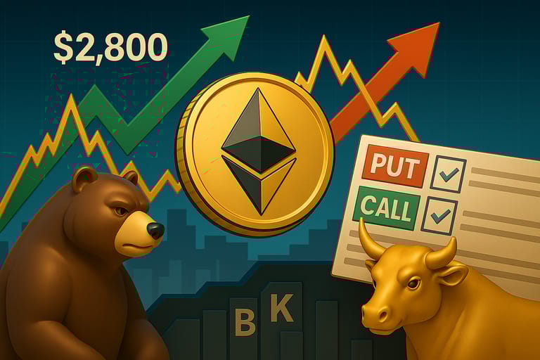 medved, byk, opce, eth, ethereum