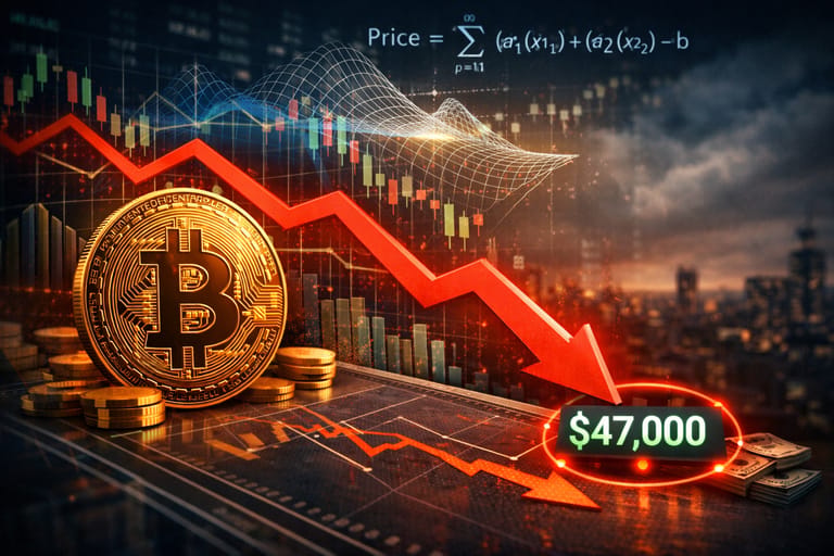 Cena bitcoinu na základě tohoto modelu klesne na 47 000 USD