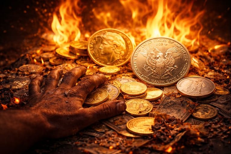 Zlato a stříbro vymazaly 7 bilionů dolarů. Bitcoin odolal, ale pak přišel tvrdý pád
