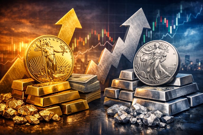 Zlato a stříbro válcují krypto. Sociální sítě ovládl nový hype, varuje Santiment