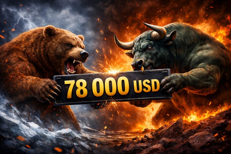 Boj medvěda a býka o 78 000 USD