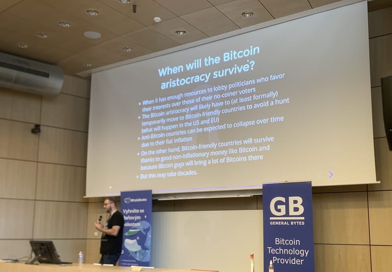 Pavol Lupták na konferenci CryptoByte 2024