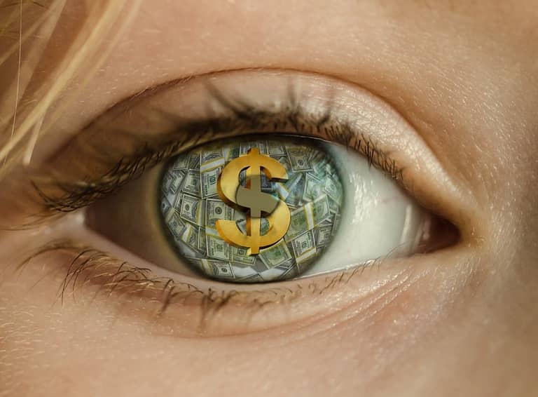 dolar chamtivost money penize