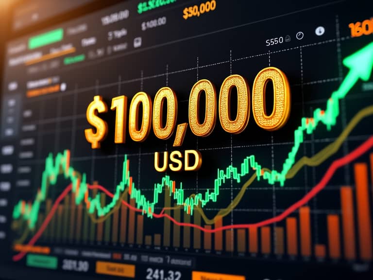 bitcoin btc 100 000 USD AI