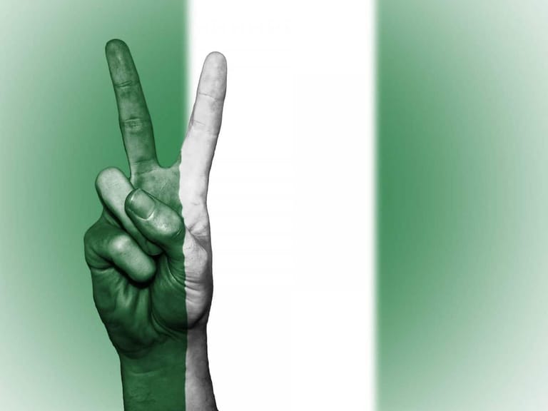 ruka, vlajka, Nigérie