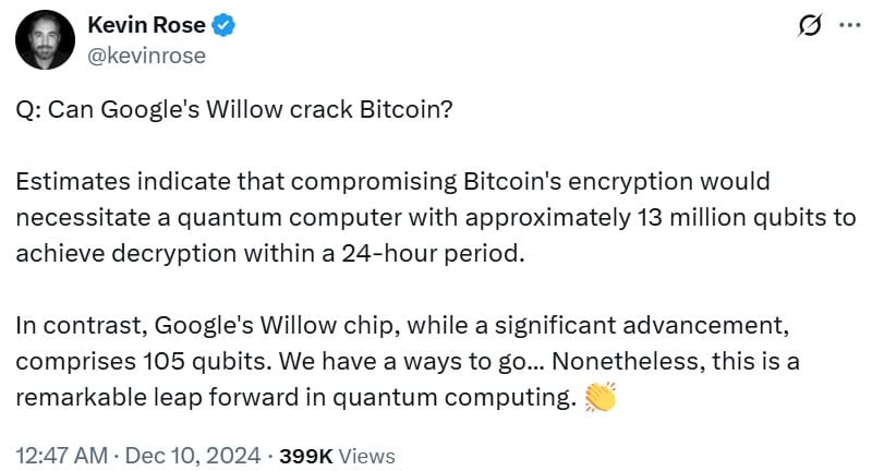 Nedávné technologické průlomy ukazují, že kvantové počítače jsou stále daleko od toho, aby představovaly reálné riziko pro bezpečnost Bitcoinu