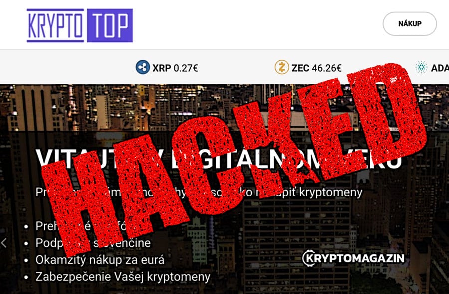 [Update 15:00] Slovenská směnárna KryptoTop byla hacknuta