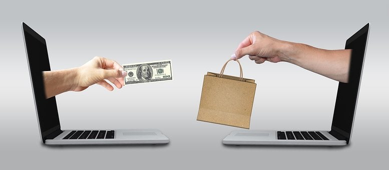 notebook, dolar, taška, ruce