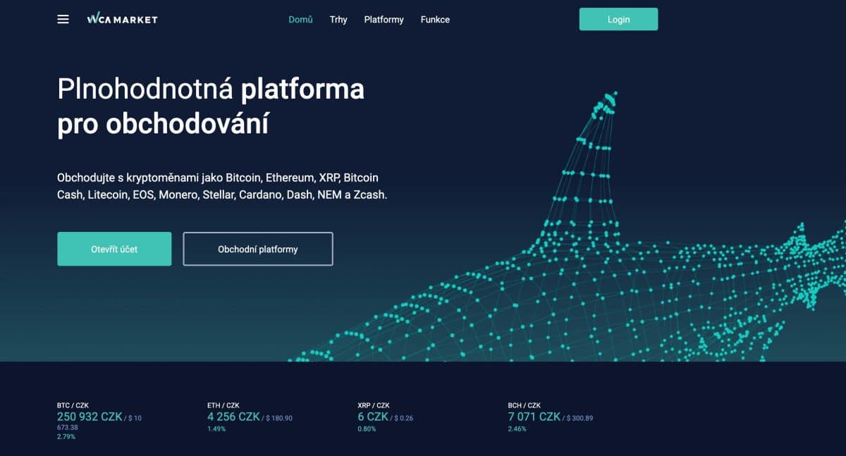 wca-market, burza, krypto
