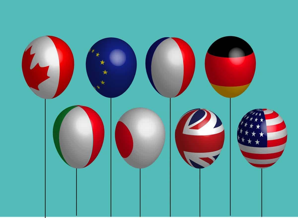 G8, flags, vlajky