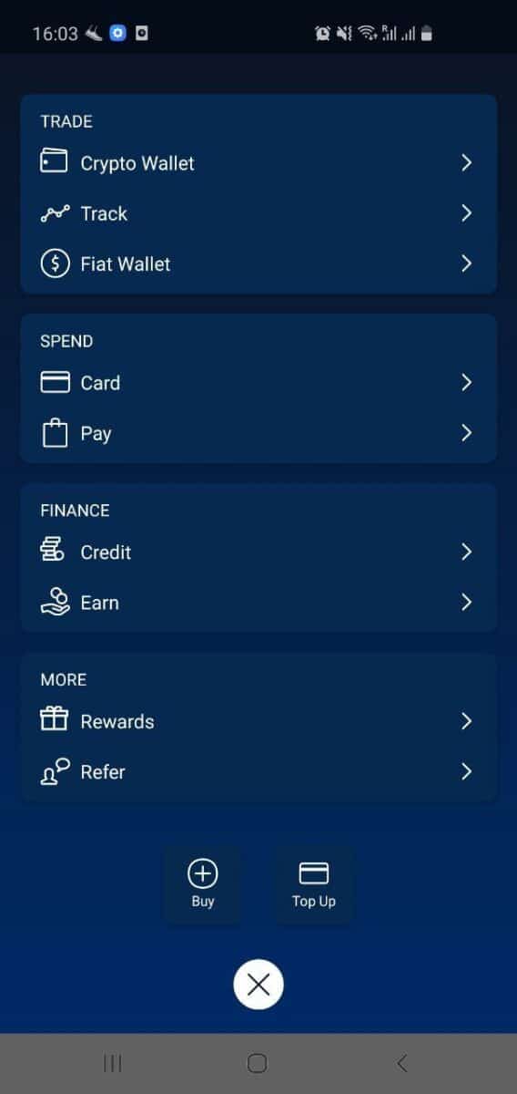 cro app menu