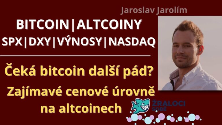 Bitcoin live stream – Čeká BTC další pád? Zajímavé cenové úrovně na altcoinech – XMR LTC ETH