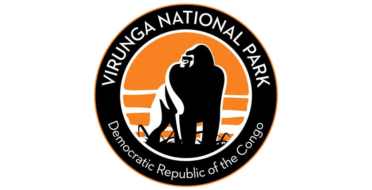 Logo národního parku Virunga zobrazuje horskou gorilu. Park se snaží o jejich záchranu. Pomohlo jim začít těžit bitcoin (zdroj: virunga.org).