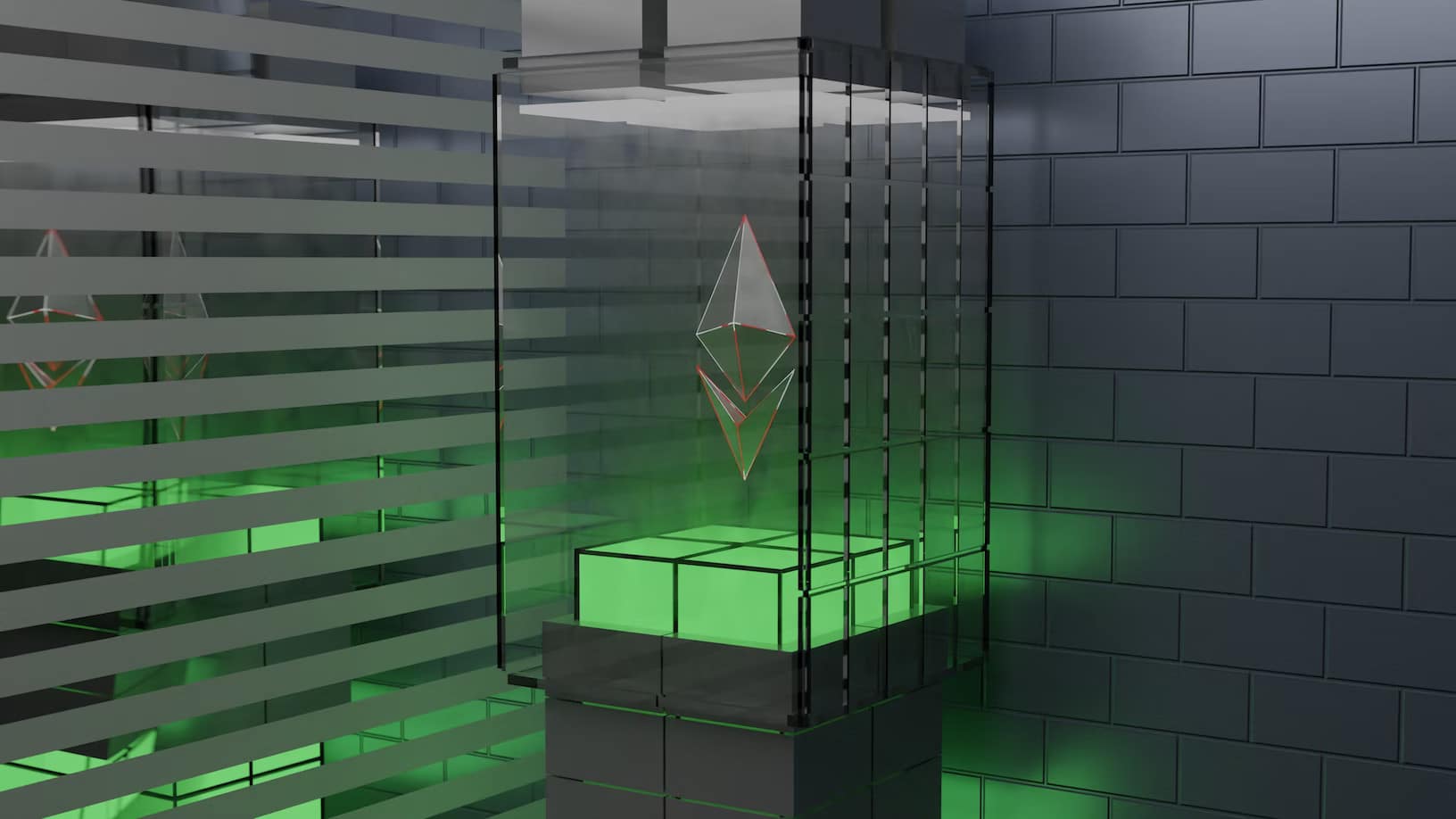ethereum logo 3d render