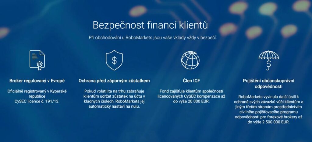 Robomarkets bezpečnost