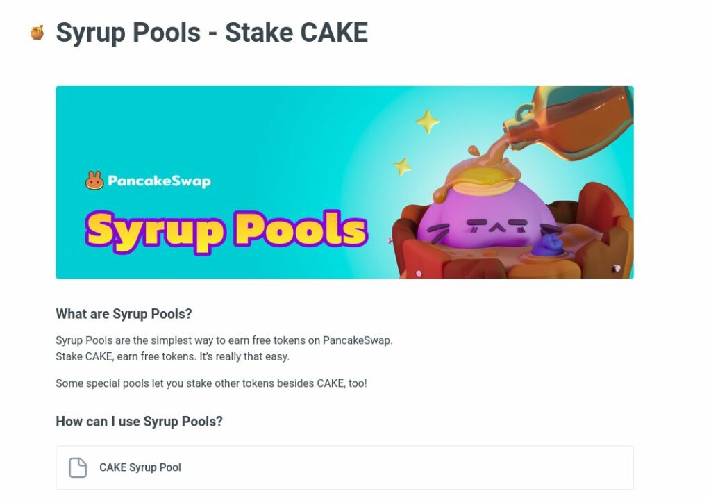 Staking CAKE na PancakeSwapu