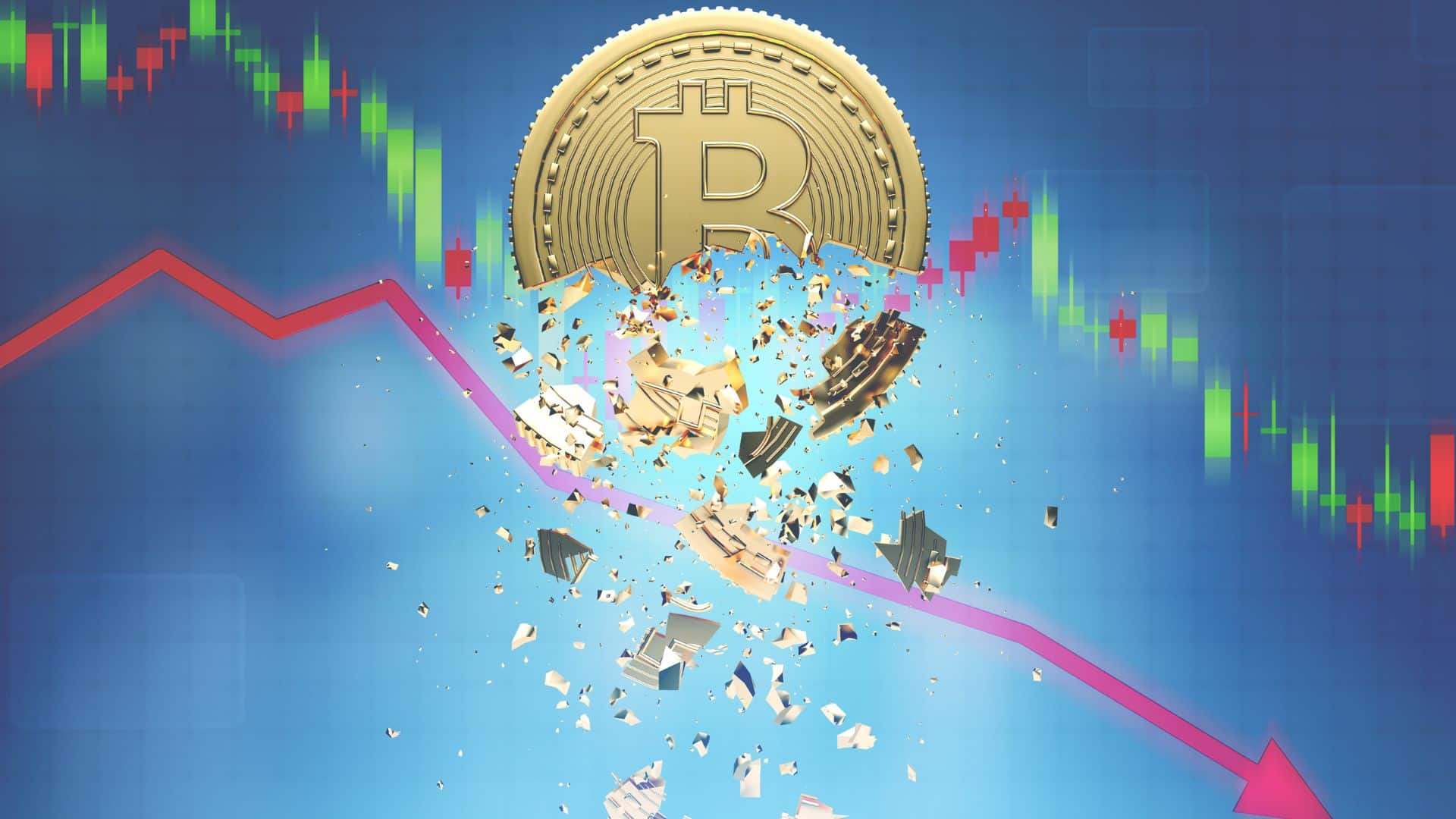bitcoin btc cena pád