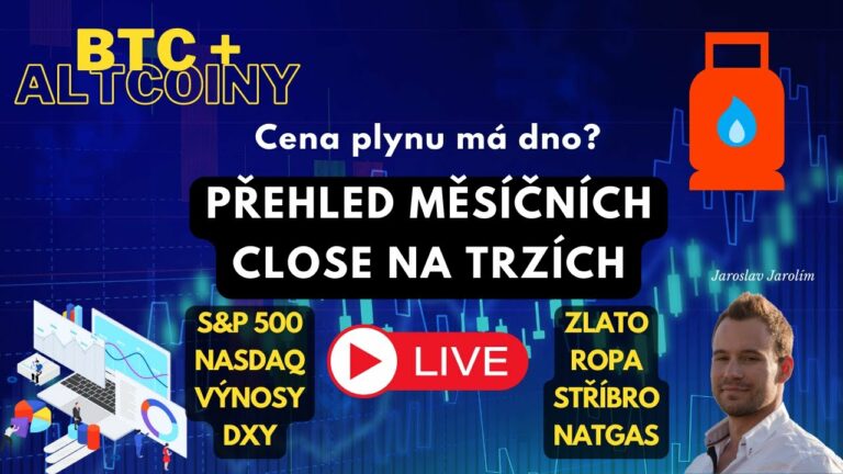 Bitcoin live stream – Přehled měsíčních close na trzích, jak si vedl Bitcoin? – Má cena plynu dno?