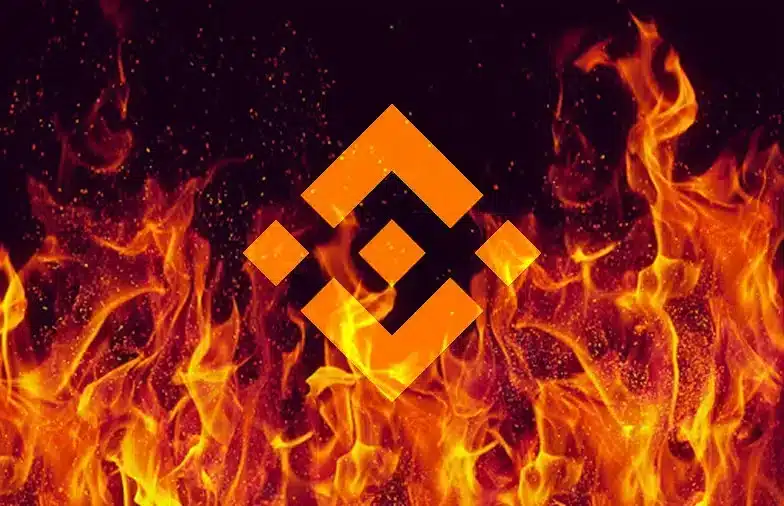 Binance burn trouble problém hoří