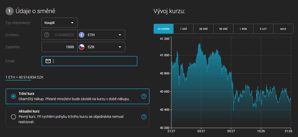 Anycoin formulář