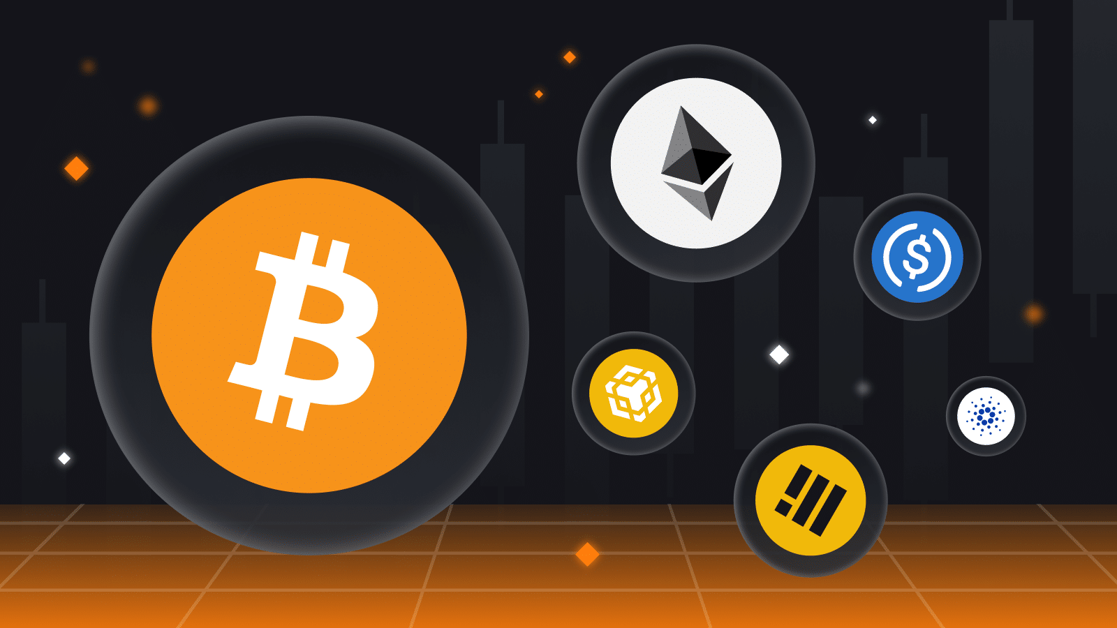 Bitcoin Etthereum Cardano BNB
