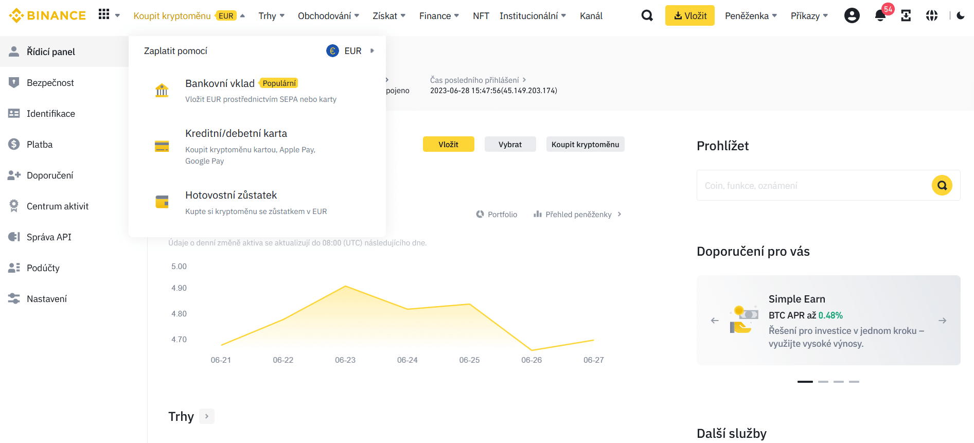 binance platební způsoby