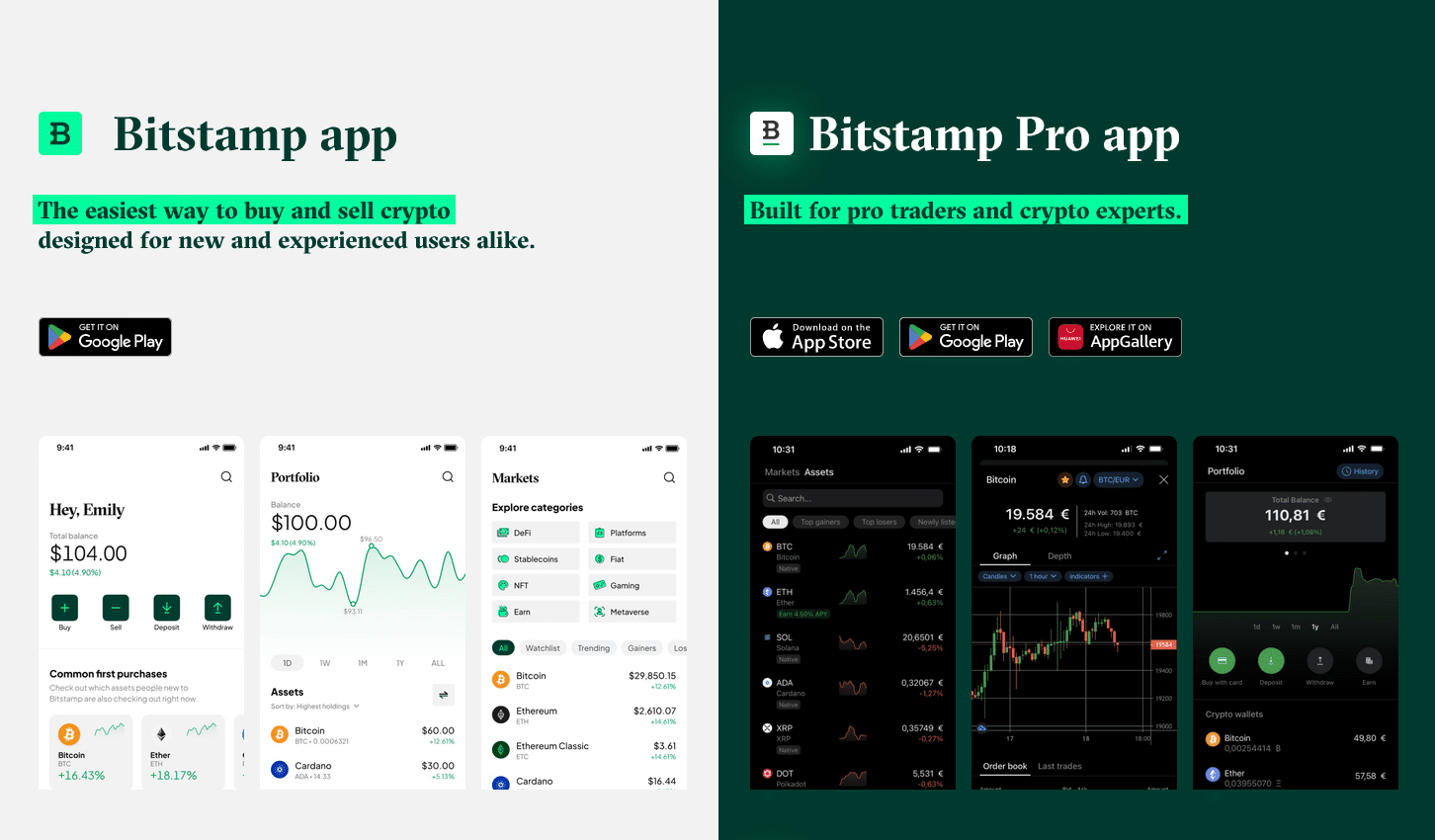 aplikace bitstamp