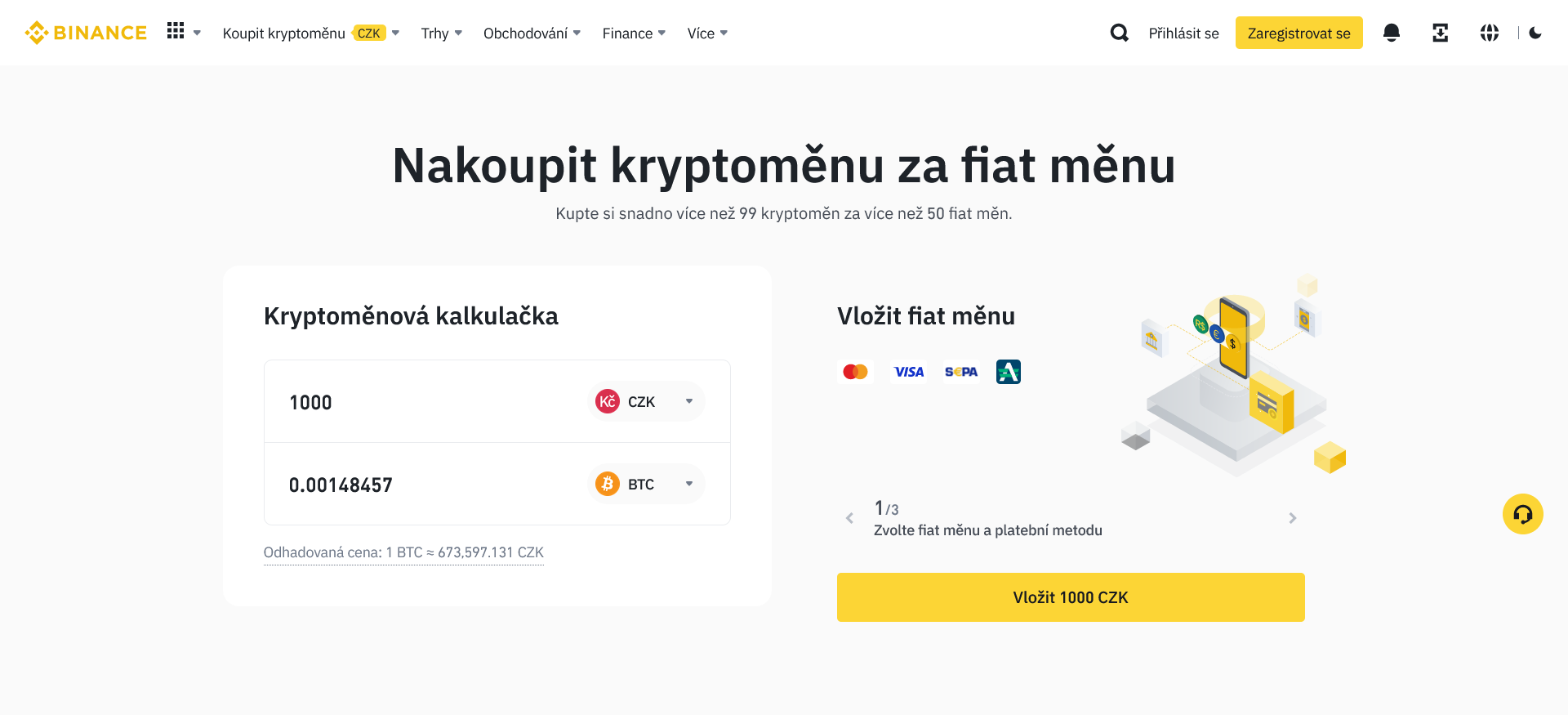 binance nákup kryptoměny