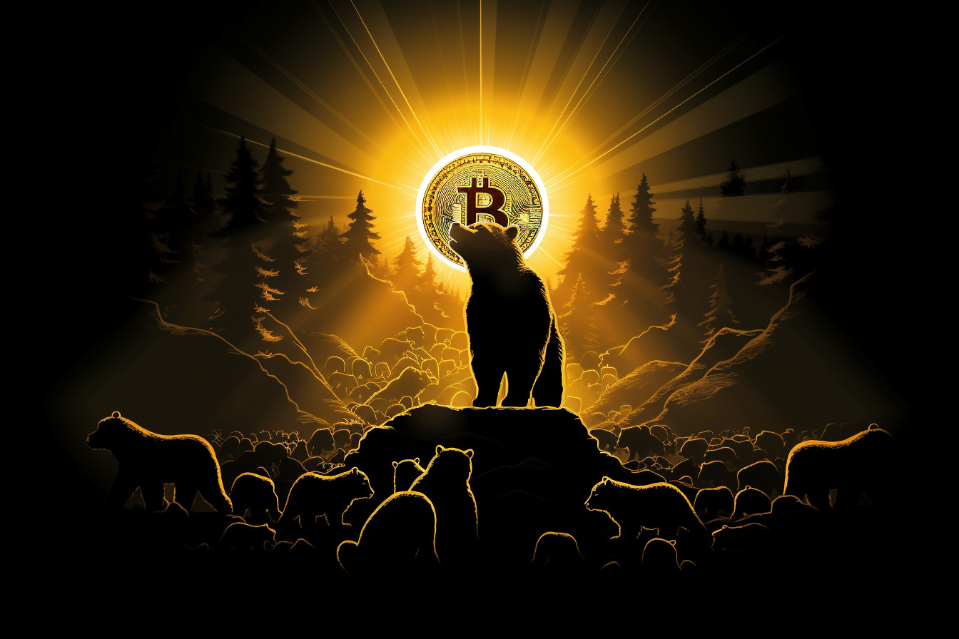 btc medvěd logo signál