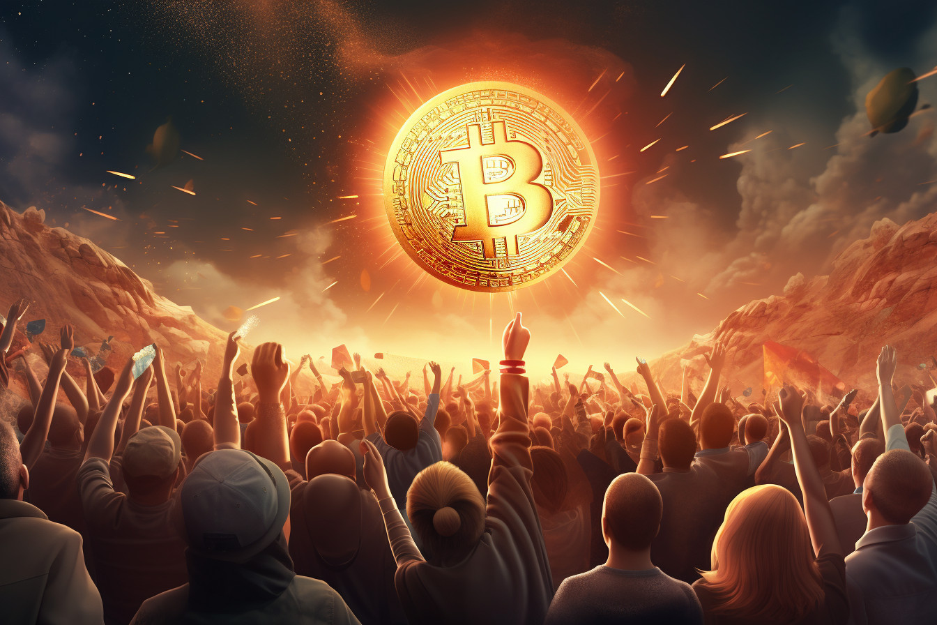 bitcoin graf cena kurz dav růst oslava